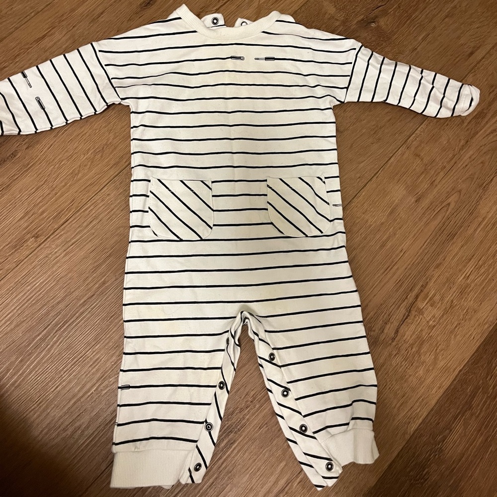 Miles the Label - Striped Playsuit - 9 M